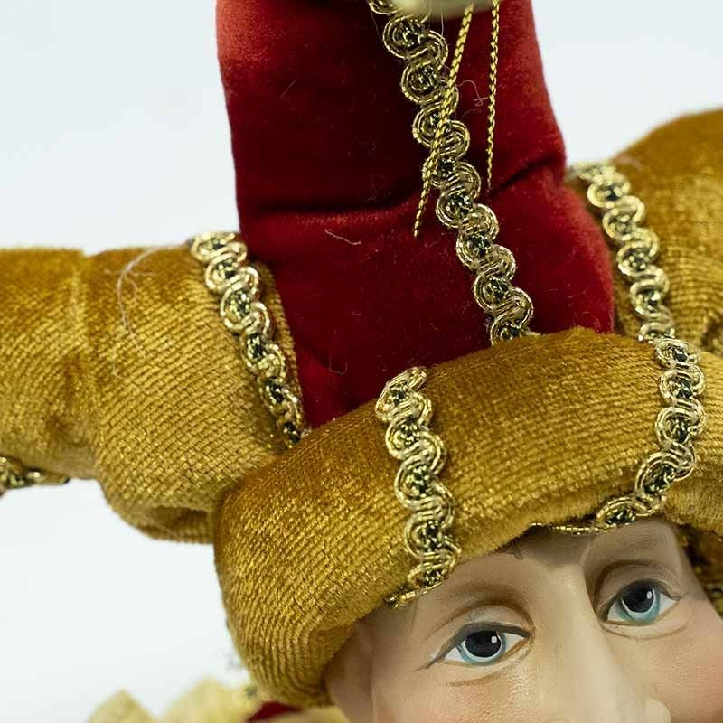 Jolly da Appendere Rosso e Oro H.13 cm