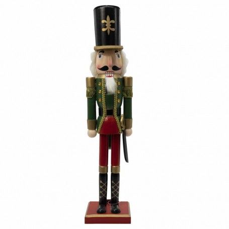Schiaccianoci Natalizio in Uniforme Verde con Spada H.60 cm