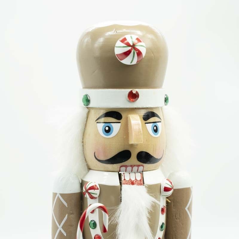 Schiaccianoci Chef Natalizio in Legno con Grembiule H.38 cm