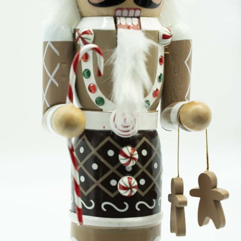 Schiaccianoci Chef Natalizio in Legno con Grembiule H.38 cm