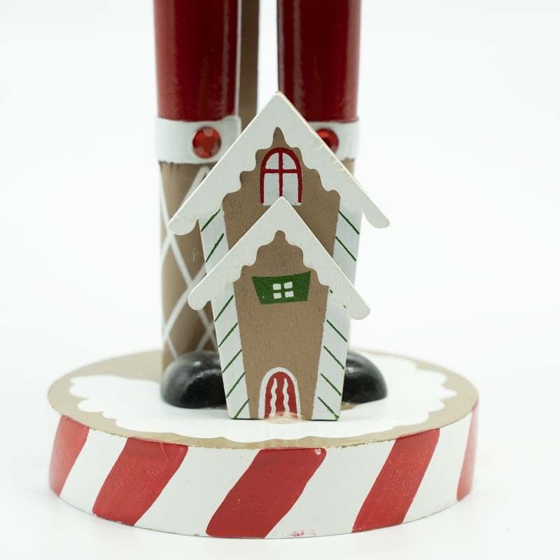 Schiaccianoci Chef Natalizio in Legno con Grembiule H.38 cm