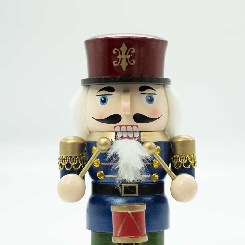 Schiaccianoci Natalizio in Uniforme con Tamburo H.23 cm