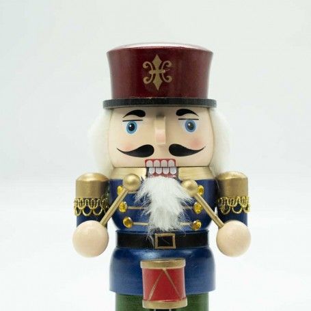 Schiaccianoci Natalizio in Uniforme con Tamburo H.23 cm