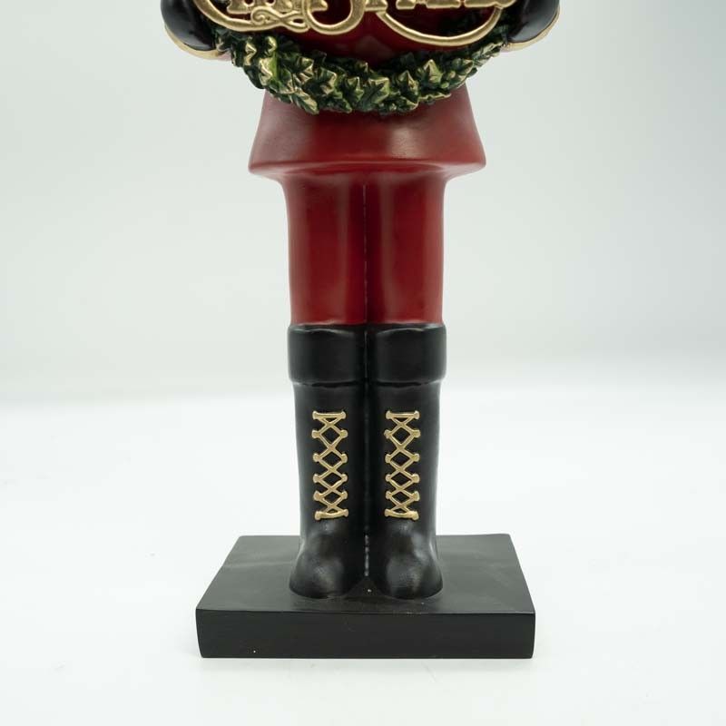 Schiaccianoci in Resina con Ghirlanda H.48 cm