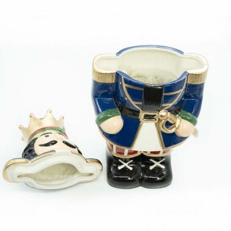 Schiaccianoci Natalizio Portabiscotti in Ceramica H.38,5 cm