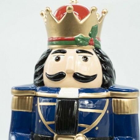 Schiaccianoci Natalizio Portabiscotti in Ceramica H.38,5 cm