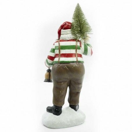 Babbo Natale in Resina con Luci Led H.32 cm Babbo Natale in Resina con Luci Led H.32 cm
