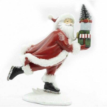 Babbo Natale Sciatore in Resina H.31 cm Babbo Natale Sciatore in Resina H.31 cm