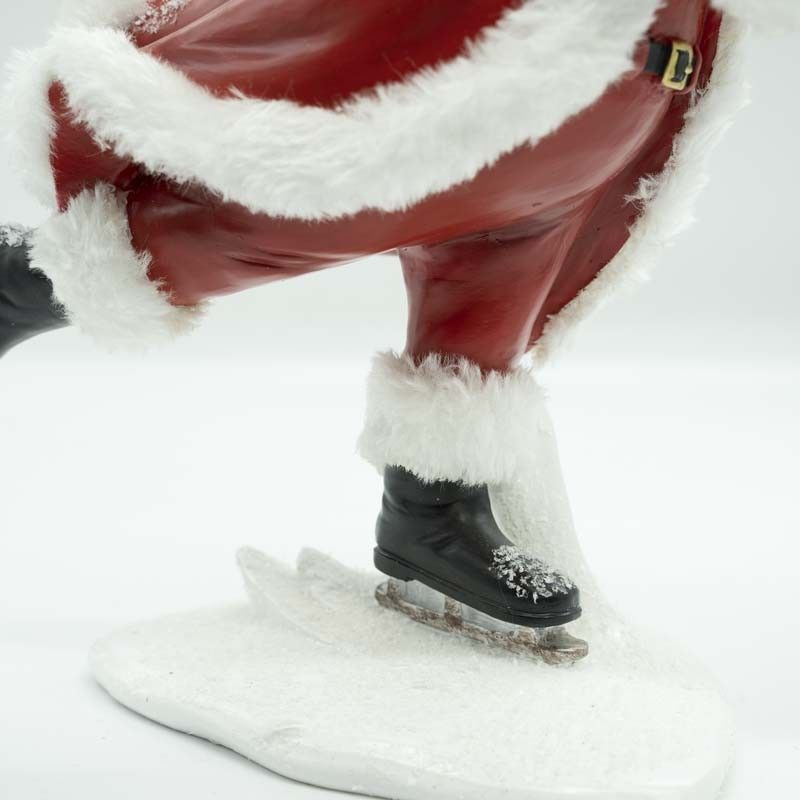 Babbo Natale Sciatore in Resina H.31 cm