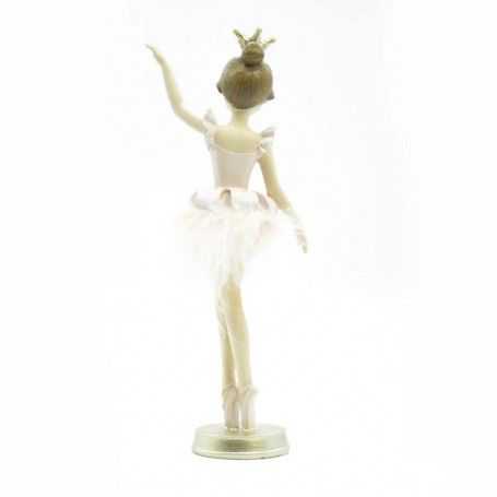 Ballerina in Poliresina con Abito di Piume H.21 cm