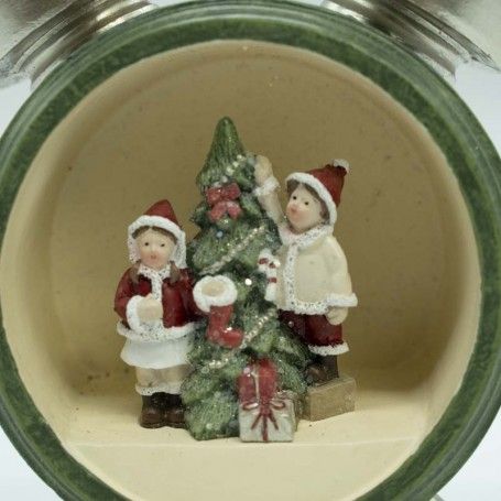 Sveglia Natalizia con Bimbi e Albero di Natale H.13 cm Sveglia Natalizia con Bimbi e Albero di Natale H.13 cm
