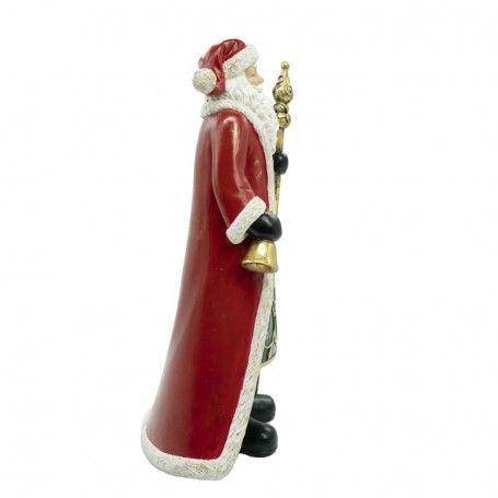 Babbo Natale con Mantello Rosso in Resina H. 37 cm