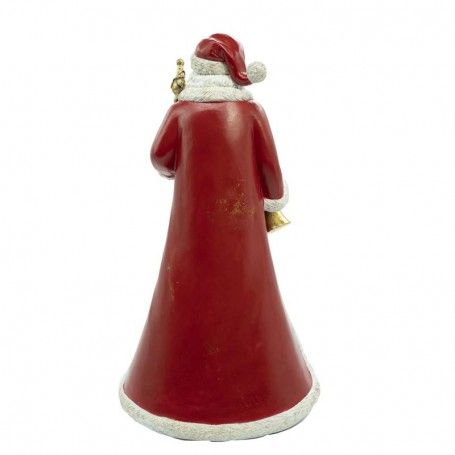 Babbo Natale con Mantello Rosso in Resina H. 37 cm