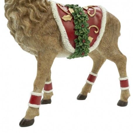 Renna Natalizia in Resina con Sella H.28,5 cm