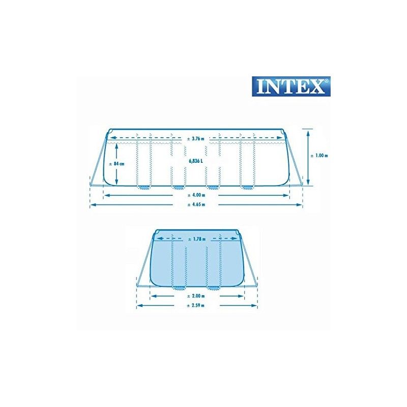 Piscina Intex 400x200x100 cm Fuori Terra Prisma Frame - Intex 26788