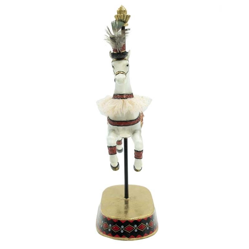 Cavallo Bianco con Base in Resina H.30 cm