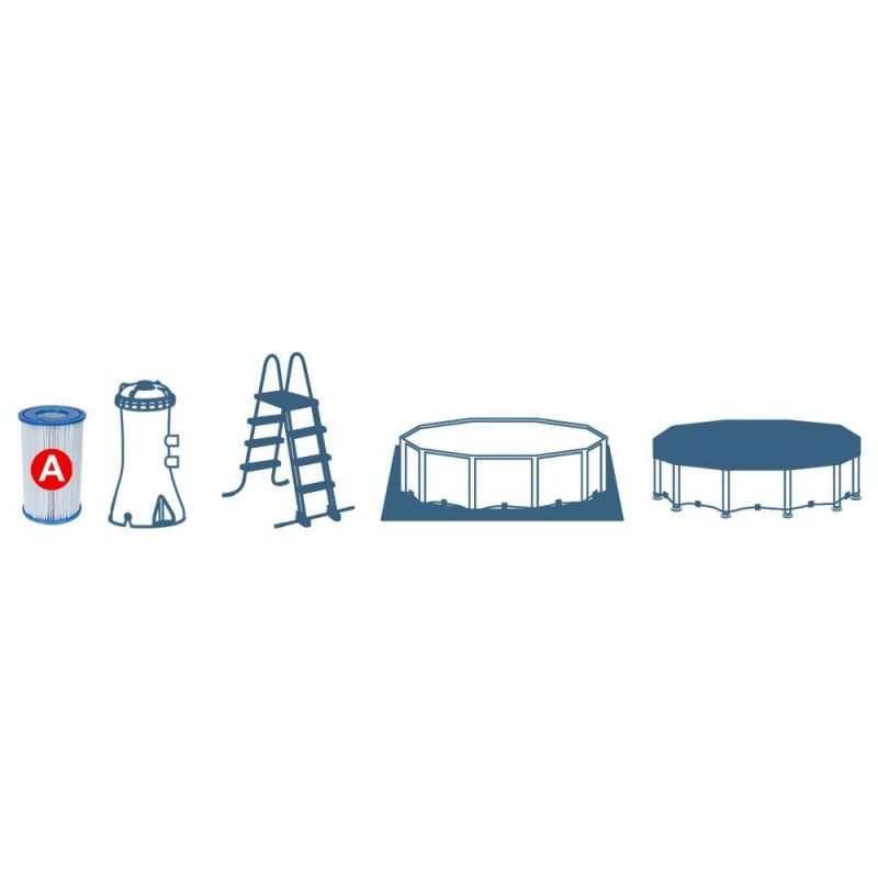 Piscina Frame D.457xH.122 cm Fuori Terra con Filtro a Cartuccia - Intex 28242