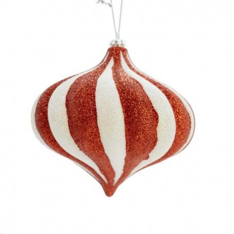 Cipolla Natalizia a Strisce Bianche e Rosse 15 cm