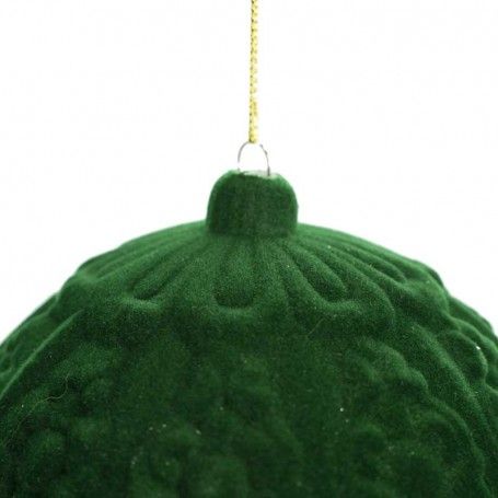 Palla di Natale in Velluto Decorato D.14 cm Conf. da 1 Pz