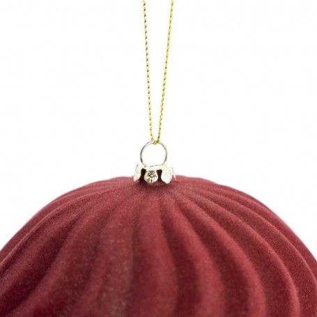 Palla di Natale in Velluto con Onde D.12 cm Conf. da 1 Pz Palla di Natale in Velluto con Onde D.12 cm Conf. da 1 Pz