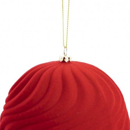 Palla di Natale in Velluto con Onde D.12 cm Conf. da 1 Pz Palla di Natale in Velluto con Onde D.12 cm Conf. da 1 Pz