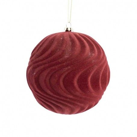 Palla di Natale in Velluto con Onde D.12 cm Conf. da 1 Pz Palla di Natale in Velluto con Onde D.12 cm Conf. da 1 Pz