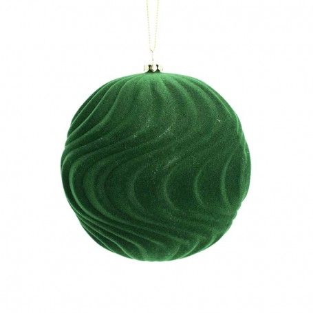 Palla di Natale in Velluto con Onde D.12 cm Conf. da 1 Pz Palla di Natale in Velluto con Onde D.12 cm Conf. da 1 Pz