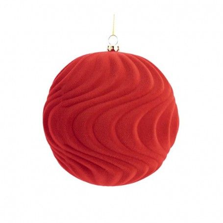 Palla di Natale in Velluto con Onde D.12 cm Conf. da 1 Pz Palla di Natale in Velluto con Onde D.12 cm Conf. da 1 Pz
