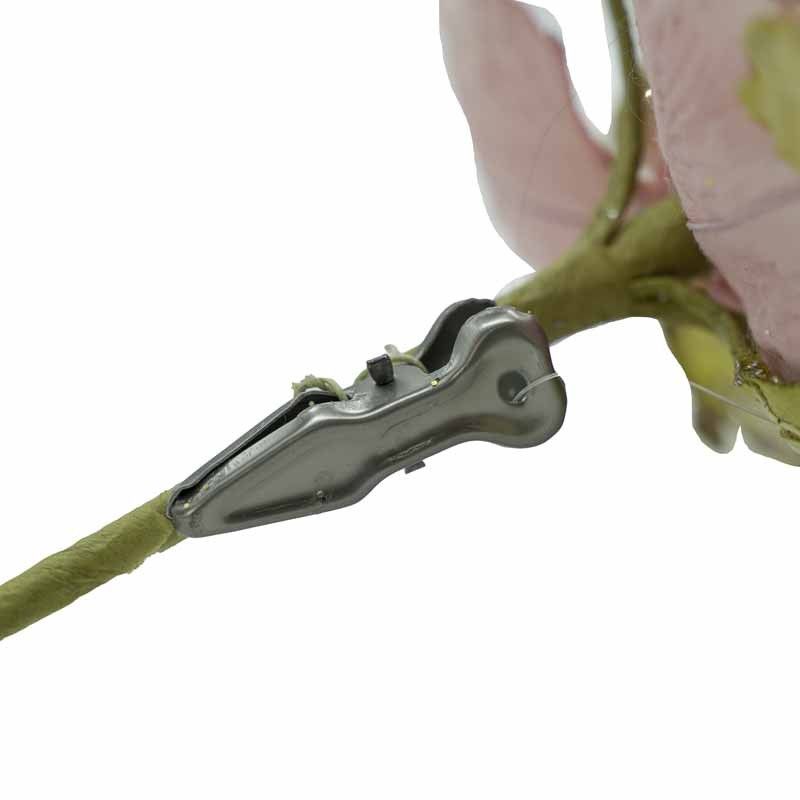 Peonia Rosa con Clip 15x15 cm