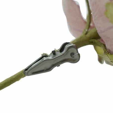Peonia Rosa con Clip 15x15 cm