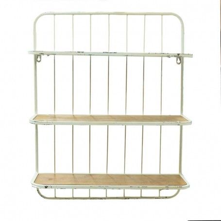 Mensola Stile Industrial in Legno e Metallo H.66 cm Mensola Stile Industrial in Legno e Metallo H.66 cm