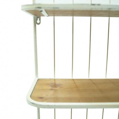 Mensola Stile Industrial in Legno e Metallo H.66 cm Mensola Stile Industrial in Legno e Metallo H.66 cm