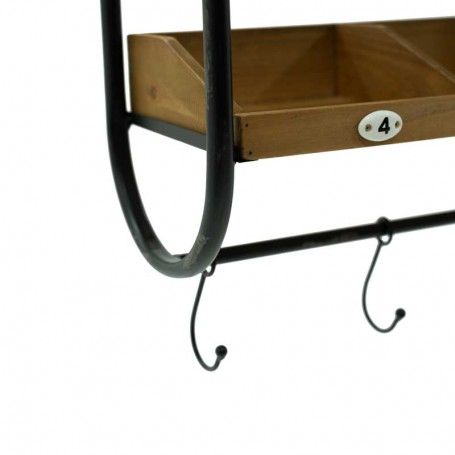 Mensola Stile Industrial con Separatori e Ganci H.79 cm Mensola Stile Industrial con Separatori e Ganci H.79 cm