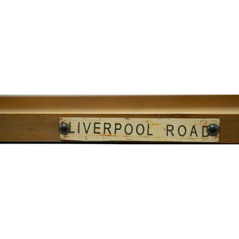 Mensola Stile Industrial con Separatori e Ganci H.79 cm