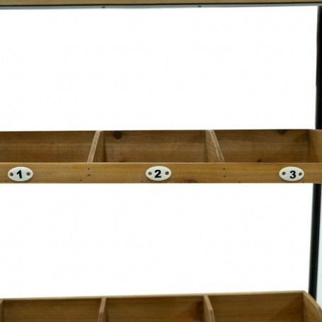 Mensola Stile Industrial con Separatori e Ganci H.79 cm Mensola Stile Industrial con Separatori e Ganci H.79 cm