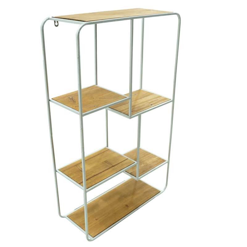 Scaffale Stile Industrial in Legno e Metallo H.86 cm