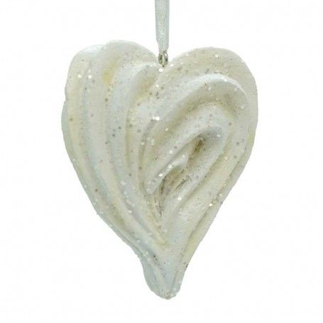 Cuore di Panna Natalizio da Appendere 8 cm Cuore di Panna Natalizio da Appendere 8 cm