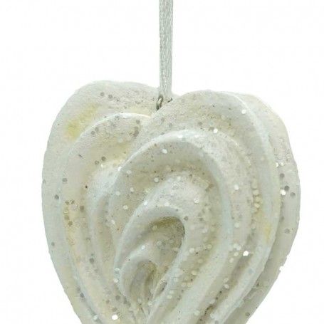 Cuore di Panna Natalizio da Appendere 8 cm Cuore di Panna Natalizio da Appendere 8 cm