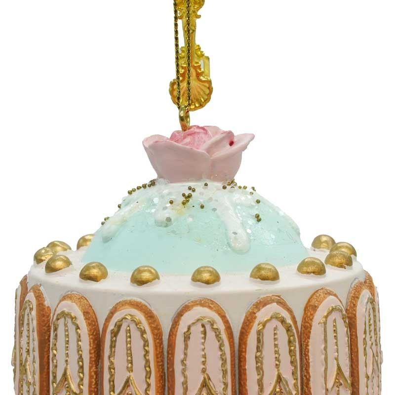 Tortina con Alzatina Natalizia in Resina H.13 cm 3 Colori