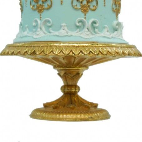 Tortina con Alzatina Natalizia in Resina H.13 cm 3 Colori