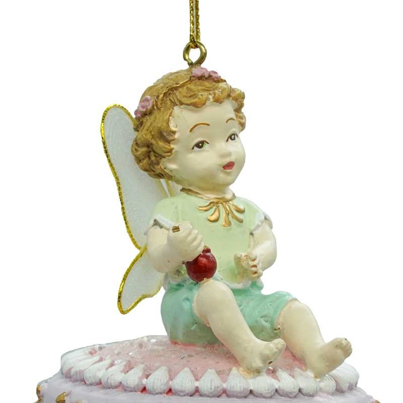 Tortina con Fatina Natalizia da Appendere H.11 cm 2 Modelli