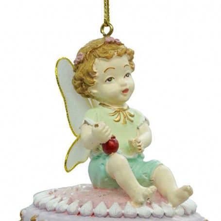 Tortina con Fatina Natalizia da Appendere H.11 cm 2 Modelli