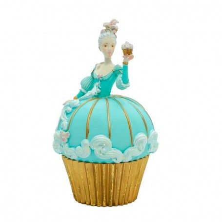 Dama da Ballo Cup Cake Natalizia H.15 cm 2 Colori