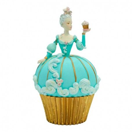 Dama da Ballo Cup Cake Natalizia H.15 cm 2 Colori