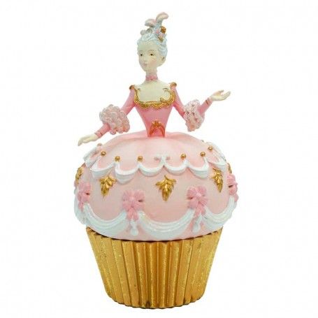 Dama da Ballo Cup Cake Natalizia H.15 cm 2 Colori