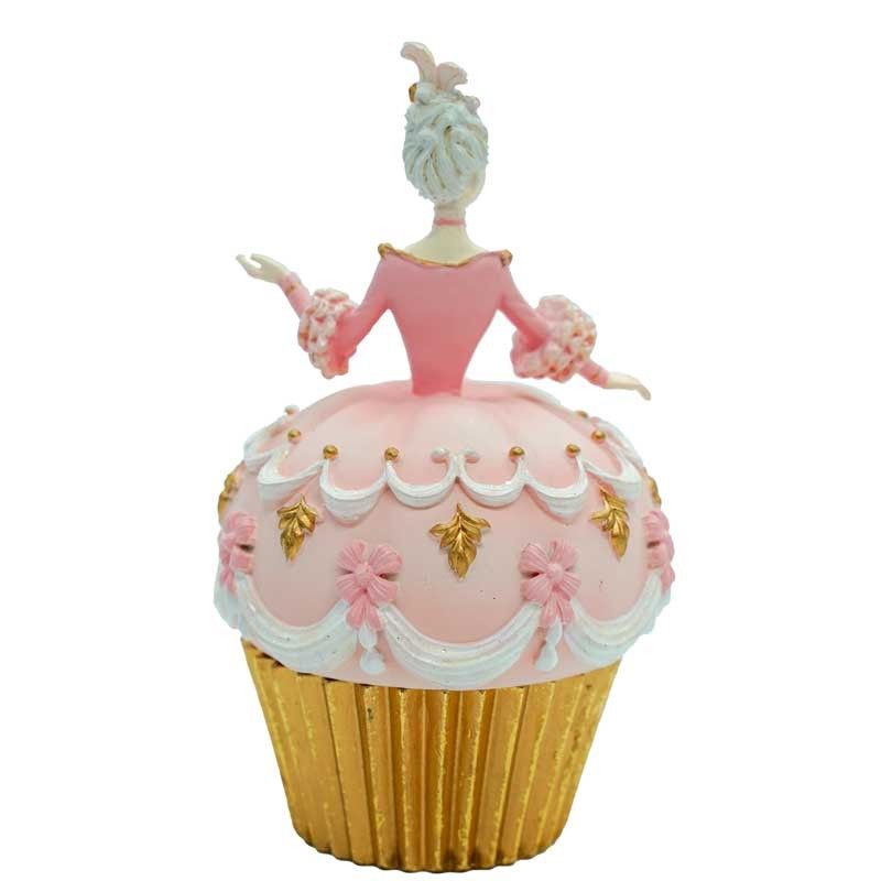 Dama da Ballo Cup Cake Natalizia H.15 cm 2 Colori