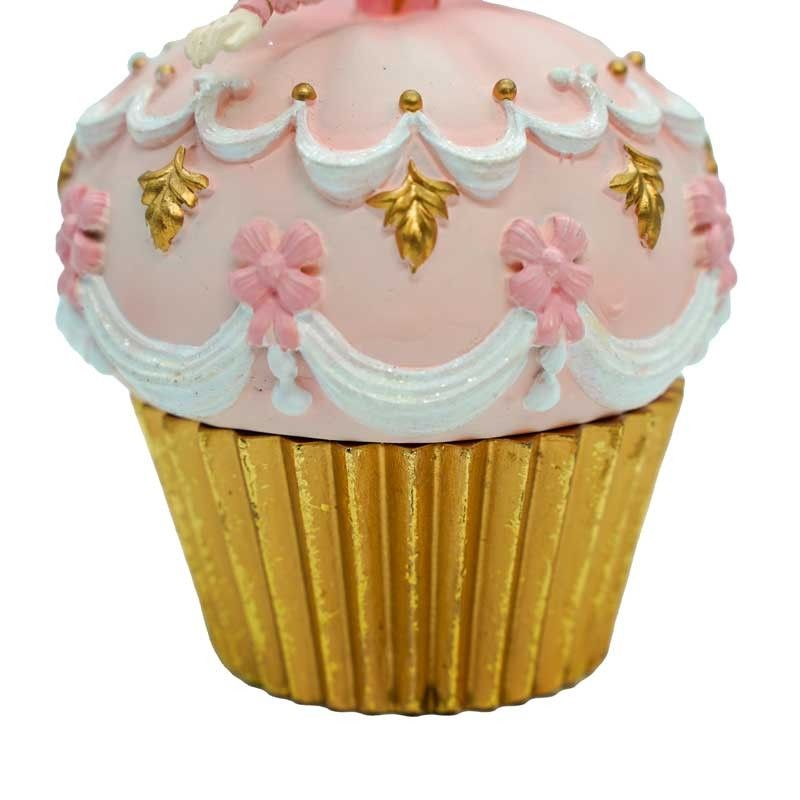 Dama da Ballo Cup Cake Natalizia H.15 cm 2 Colori
