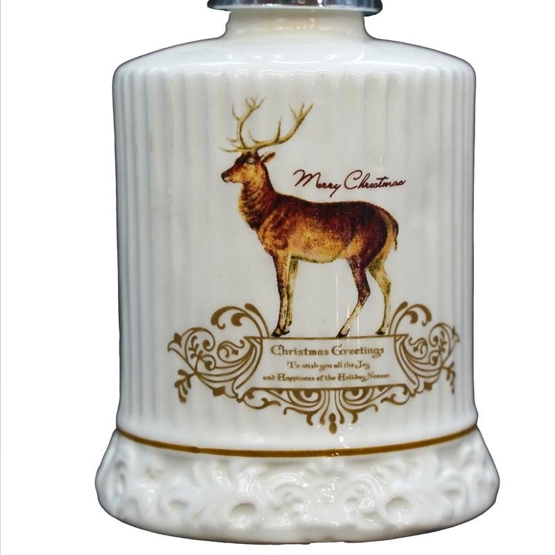 Dosa Sapone in Ceramica Bianca con Renna H.16 cm