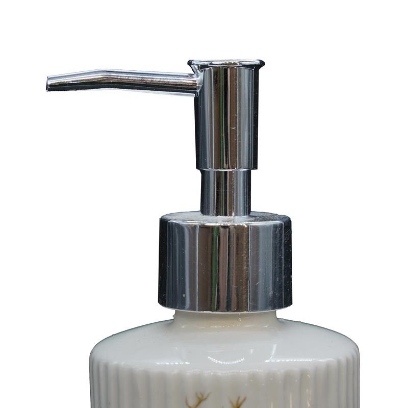 Dosa Sapone in Ceramica Bianca con Renna H.16 cm