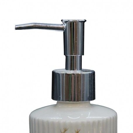 Dosa Sapone in Ceramica Bianca con Renna H.16 cm